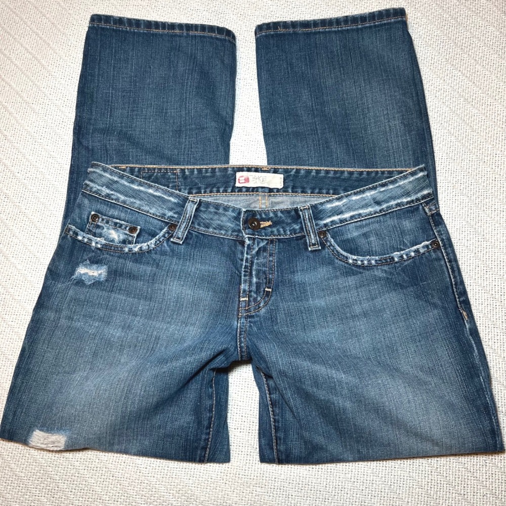 BKE Star Y2K Vintage Low Rise Capri Cropped Denim Jeans Grunge Size 30
